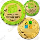 Geo Achievement 1000 Finds - Coin + Pin