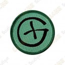 Geocaching round patch - Black