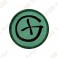 Geocaching round patch - Black
