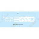 Trackable Making Tracks car sticker (outside)