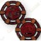 Geocoin "Black rose" - Red