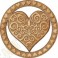 Wooden geocoin "Heart"