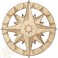 Wooden geocoin "Compass Rose"
