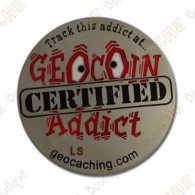 Geocoin "Addict" - Silver
