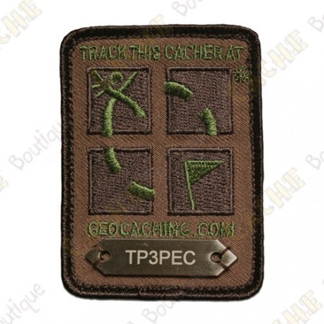 Camo Geocaching Logo Trackable Patch