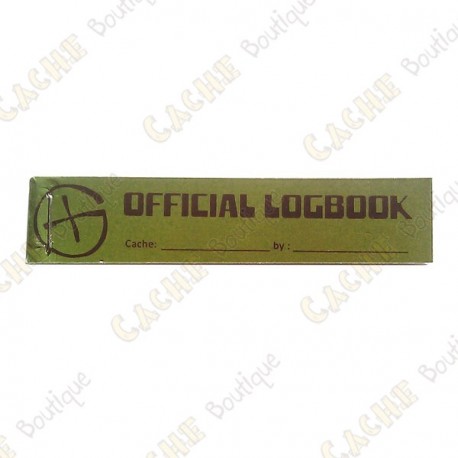 Pequeno logbook "Official Logbook" PET