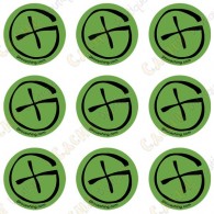 Sticker Geo "Round X-Small" - Lot de 9