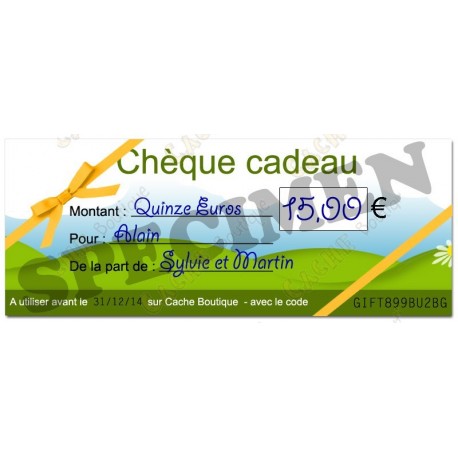 Gift coupon - 15€