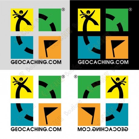 Mini stickers Geocaching - Conjunto de 4