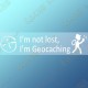 "I'm not lost, I'm Geocaching" window cling