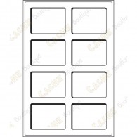 Geocoin tray L 64 x 86 mm - 8 fields