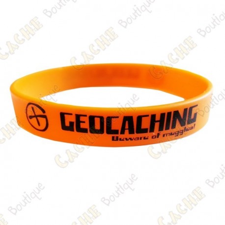 Pulseira de silicone Geocaching - Cor de laranja