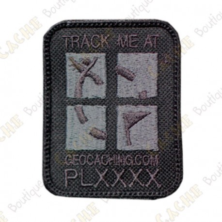  Geocaching Logo Trackable Patch - Negro