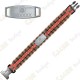 Bracelete Paracord Trackable - Brugse Beer V - Laranja-vermelho / Cinza 