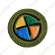 Geocaching round patch - Quadricolor / Khaki