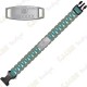 Trackable Paracord Bracelet - Brugse Beer VI - Aqua / Grey - Presale