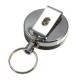 Retractable badge key chain with steel rope