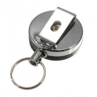 Retractable badge key chain with steel rope