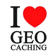 Vinyl sticker "I love Geocaching" - 10 x 10 cm