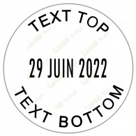 Tampon dateur rond personnalisable - 24mm