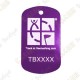 Custom Travel tag - TB shape with your tracking code