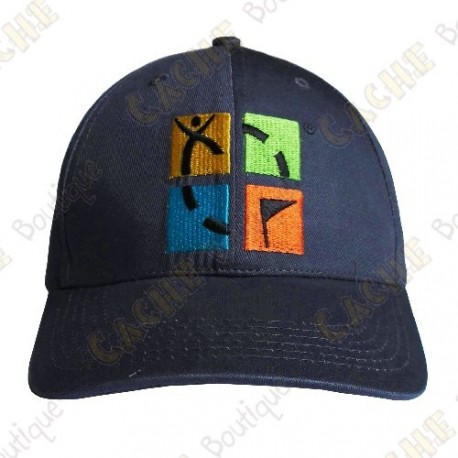 Casquette logo Geocaching quadri - Gris