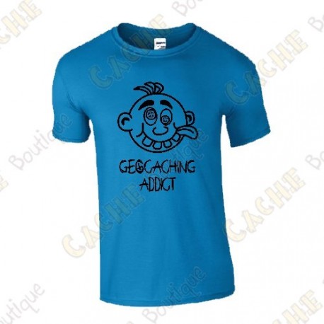 T-shirt "Geocaching Addict" Homem - Preto