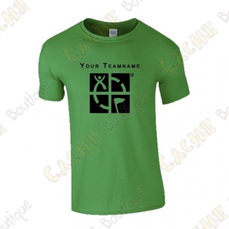 Camiseta con Teamname, Hombre - Negra