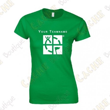 T-shirt with your Teamname, for Women - Black