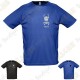 Trackable technical T-shirt with your Teamname, for Men - Black