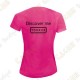 Camiseta técnica trackable "Discover me" Mujer - Negra