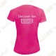 T-Shirt technique trackable "Discover me" Femme - Noir