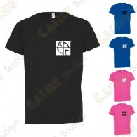 Camiseta técnica trackable "Discover me" Niño - Negra