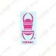 Car TB sticker 3" - Pink