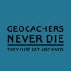 Camiseta "Geocachers never die" Hombre