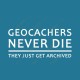 T-shirt "Geocachers never die" Homem