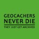 T-shirt "Geocachers never die" Homem