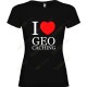 Camiseta "I love Geocaching" Mujer