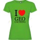 Camiseta "I love Geocaching" Mujer