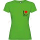 T-shirt "I love Geocaching" breast Mulher