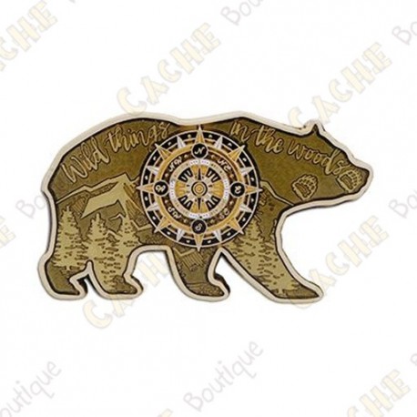 Geocoin "Bear" - Gold - Limited Edition