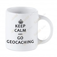 Geocaching white mug - Keep Calm