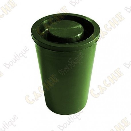 Waterproof film canister cache - Green