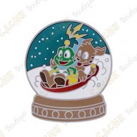 Geocoin "Signal the Frog® Snow Globe" - Silver