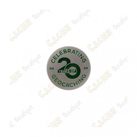 Micro Coin "20 Years of Geocaching"