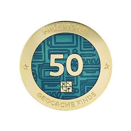 Milestone Geocoin and Tag Set 600 Finds Geocaching Official Trackable 