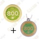 Geocoin + Travel Tag "Milestone" - 800 Finds