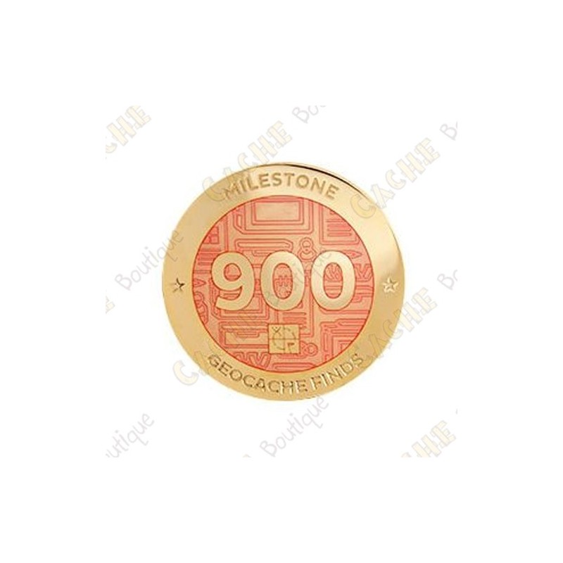 Geocaching Official Milestone Patch 900 Finds 