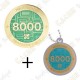 Geocoin + Travel Tag "Milestone" - 8000 Finds