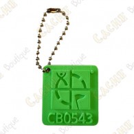 Geocaching logo 3D travel tag - Green